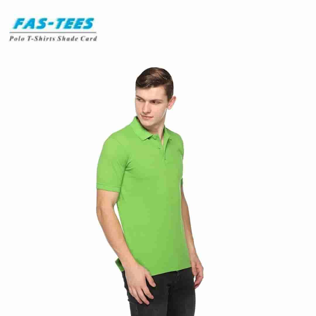 PIKMEE Men's FAS-TEES Polo T Shirt Parrot Green