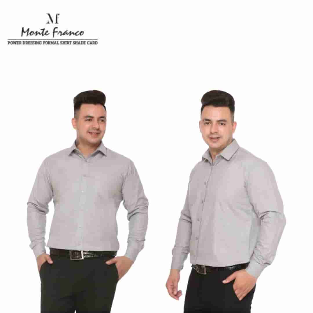 PIKMEE Men's MONTE FRANCO Formal Shirt Grey