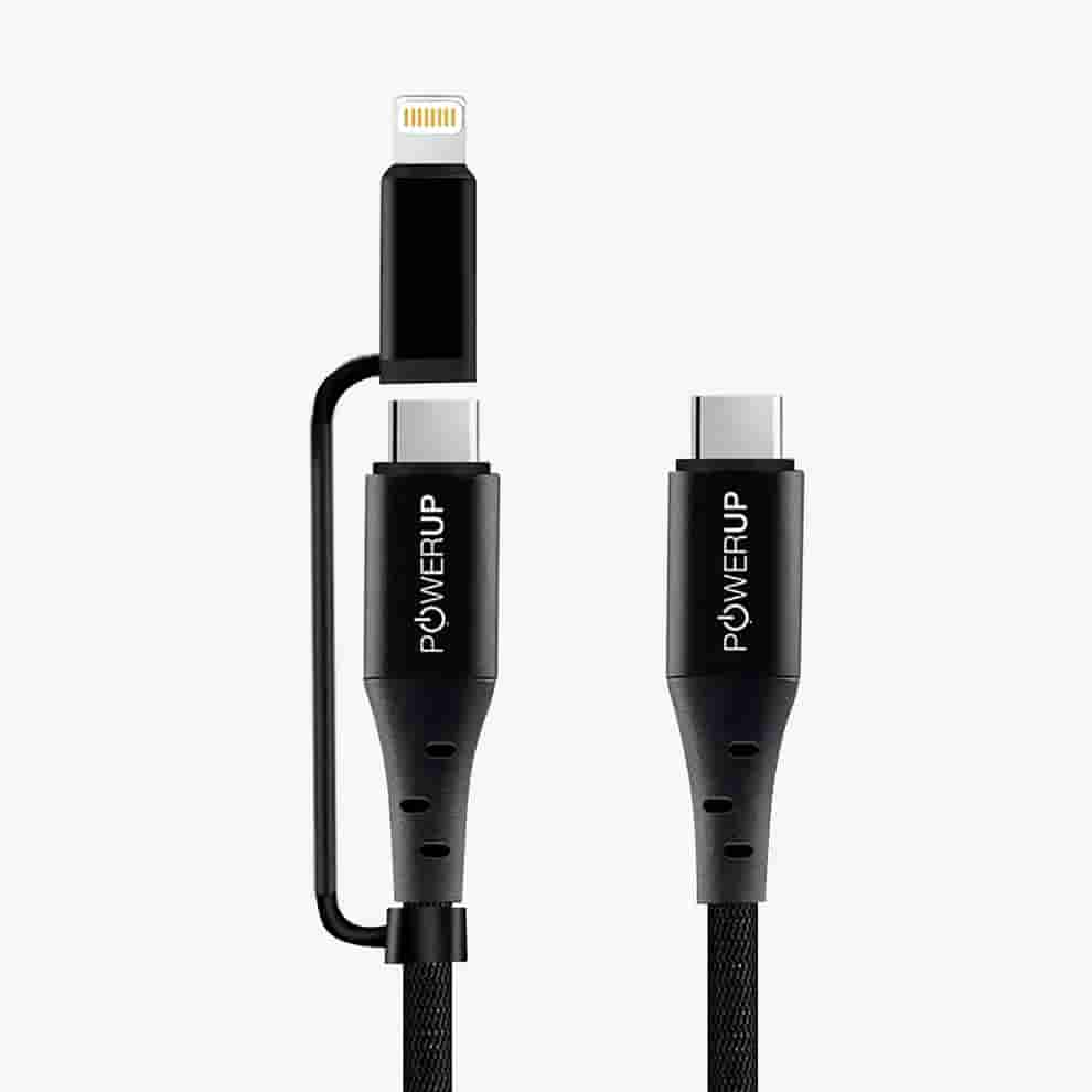 Powerup 2IN1 1.5m Cable - Black