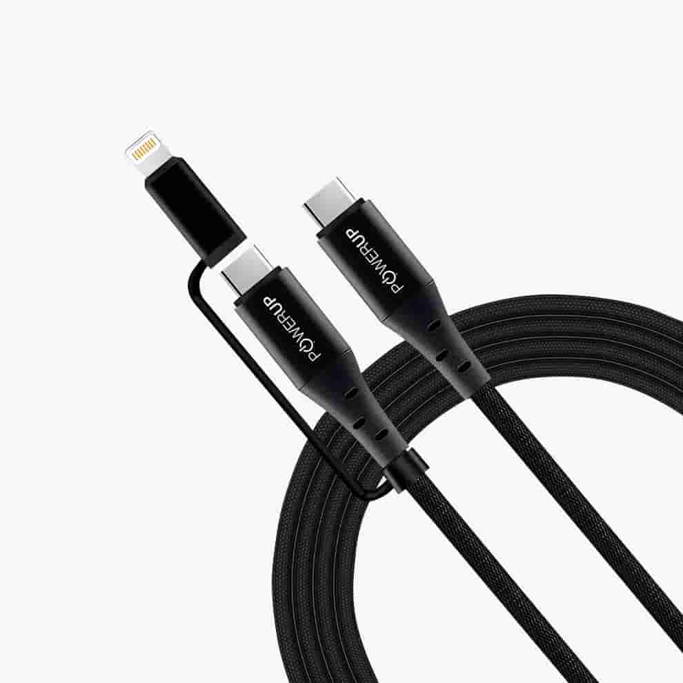 Powerup 2IN1 1.5m Cable - Black