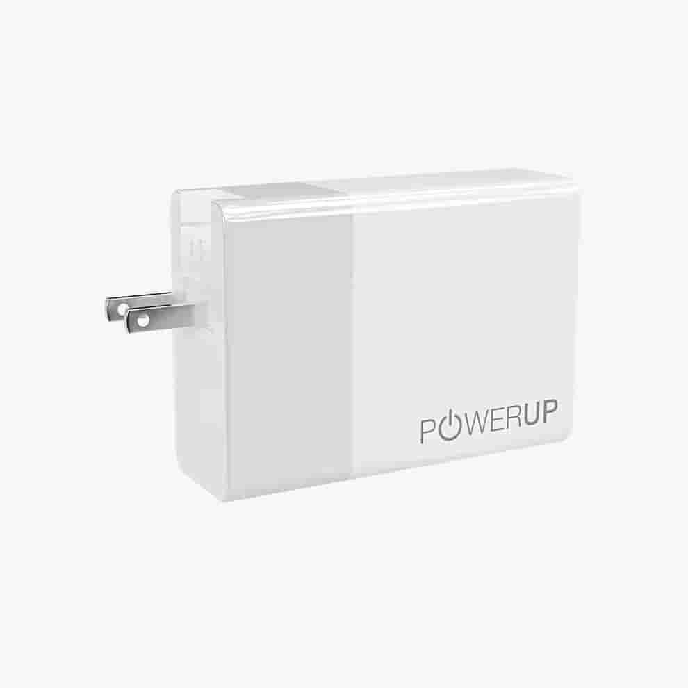 Powerup 120w 3 Type-C  PD + USB QC 3.0 Wall Charger - White