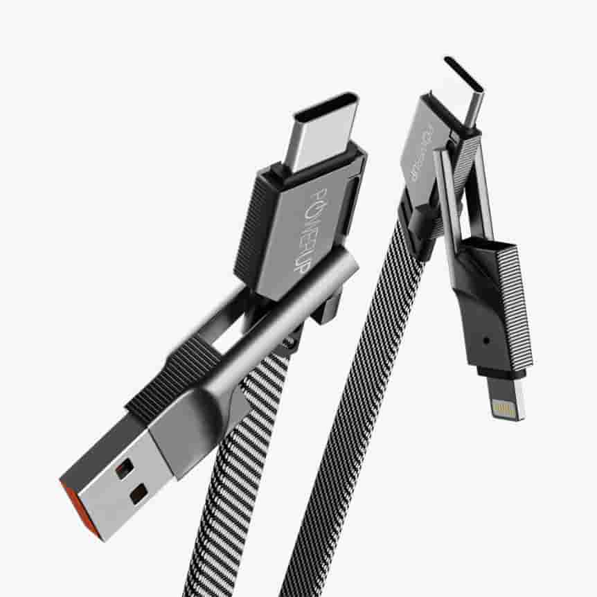 Powerup QuadMax 4IN1 66W Zinc Alloy 1.2m Cable - Copper