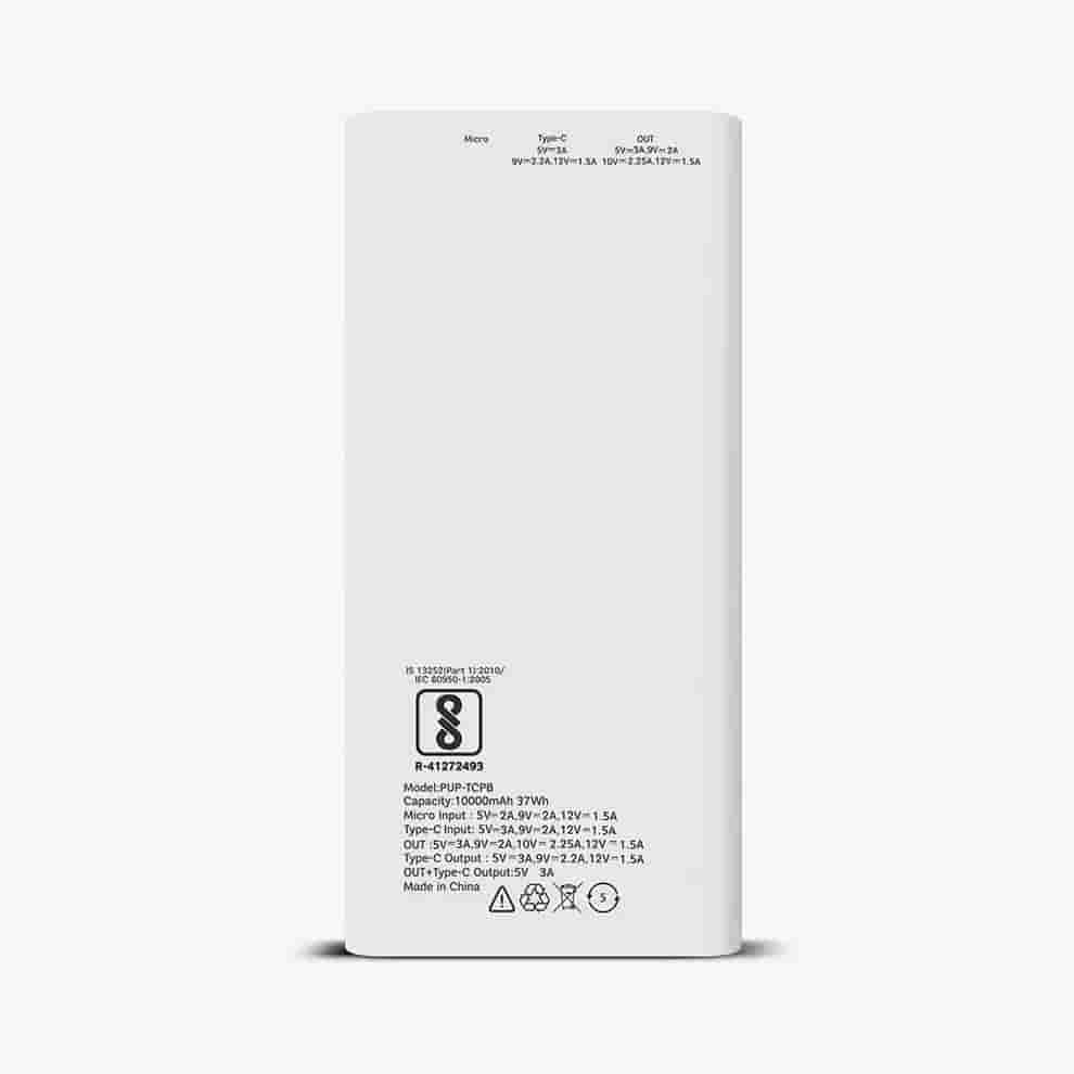 POWERUP BOOST 10000 mAh PowerBank - White