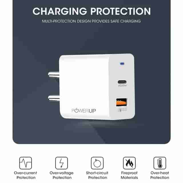 Powerup Turbo 20W PD USB Type-C Wall Charger  -White