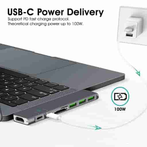 Powerup Type-C 8IN1 USB HUB Multi-Functional