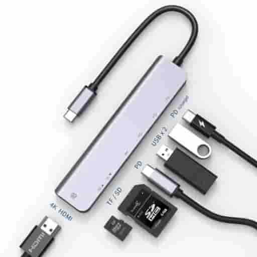 Powerup Type-C 7IN1 USB HUB Multi-Functional with Cable