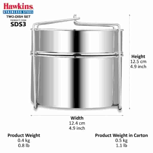 Hawkins Two-Dish Stainless Steel Cooker Separator