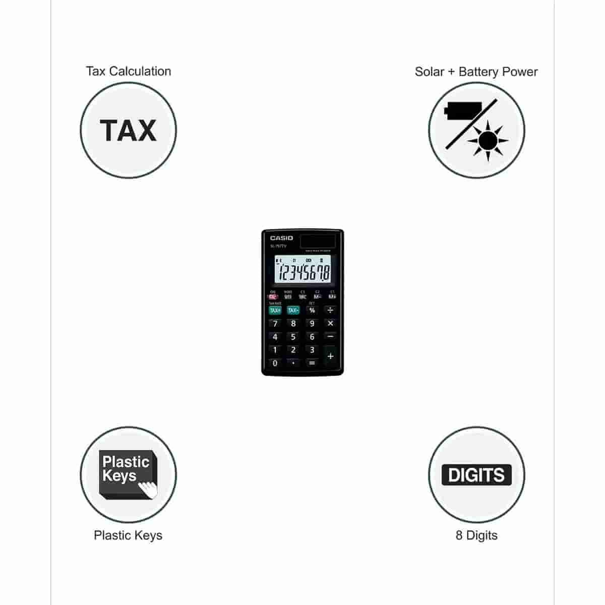 Casio SL-797TV Portable Calculator with Exchange Function