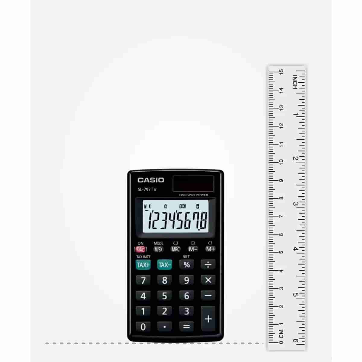 Casio SL-797TV Portable Calculator with Exchange Function