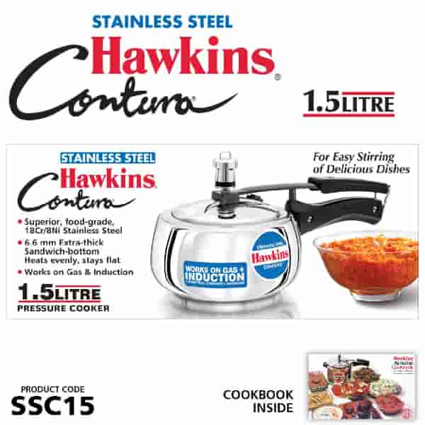 Hawkins 1.5L Stainless Steel Induction Pressure Cooker