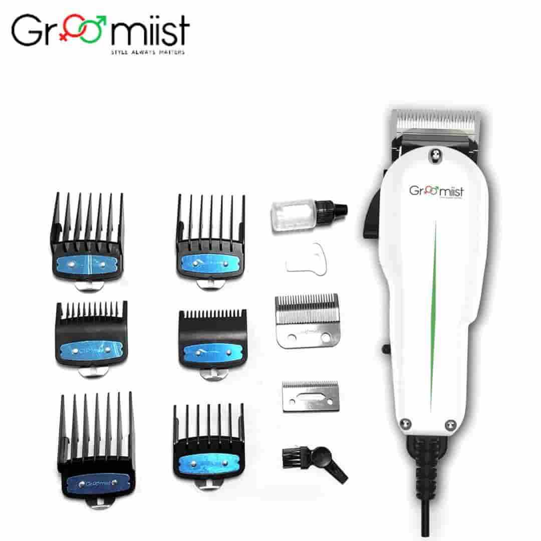 Groomiist SST-786(E) Corded Hair Clipper 3 Meters Rubber cable with 6 Premium Attachment Combs