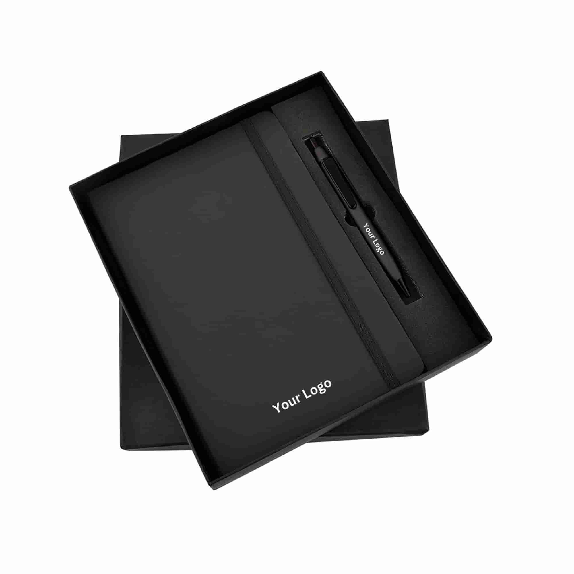 Black Elastic Pen & Diary Set