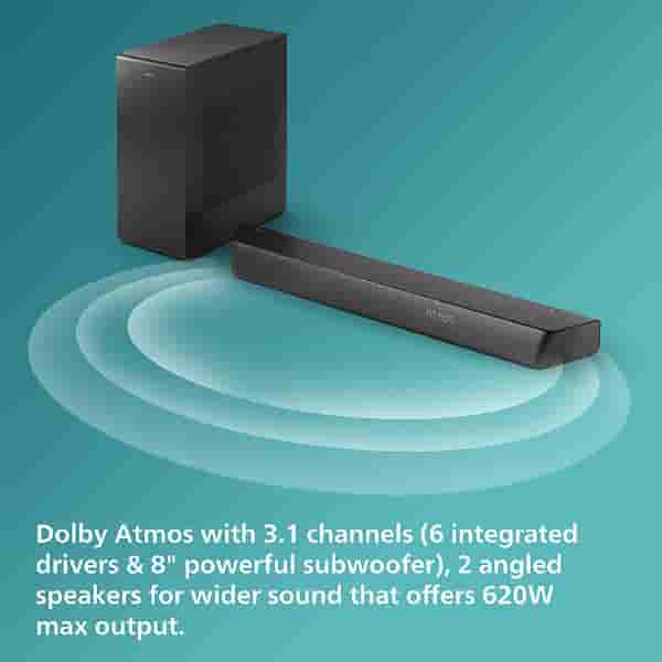 Philips 3.1 Channel Soundbar Black