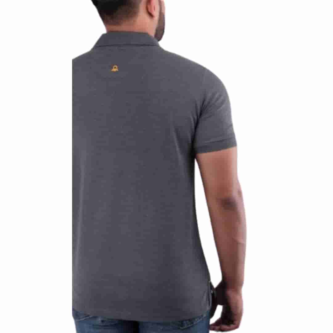 United Colors of Benetton Men's Grey Polycotton Polo T-Shirt