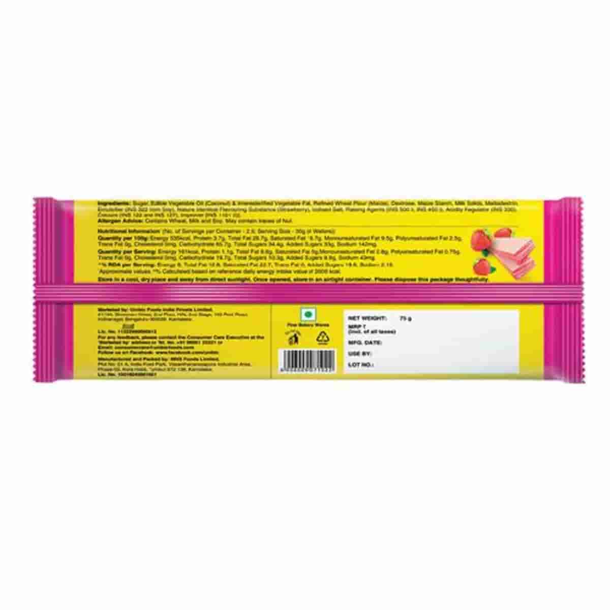 Unibic Wafers Yummy Strawberry 75 G Pack of 3