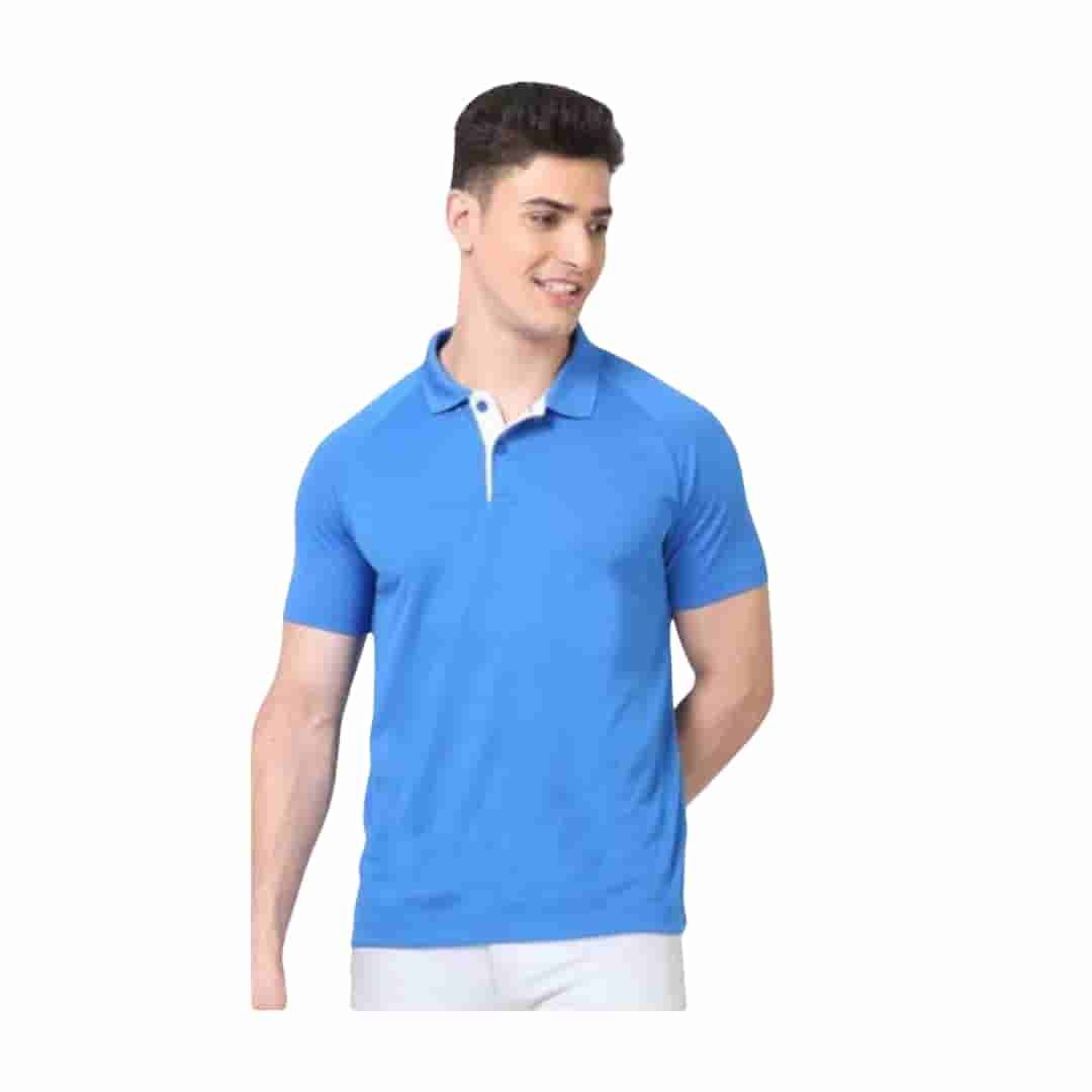 Van Heusen Light Blue Dry Fit T-Shirt - Cool and Comfortable
