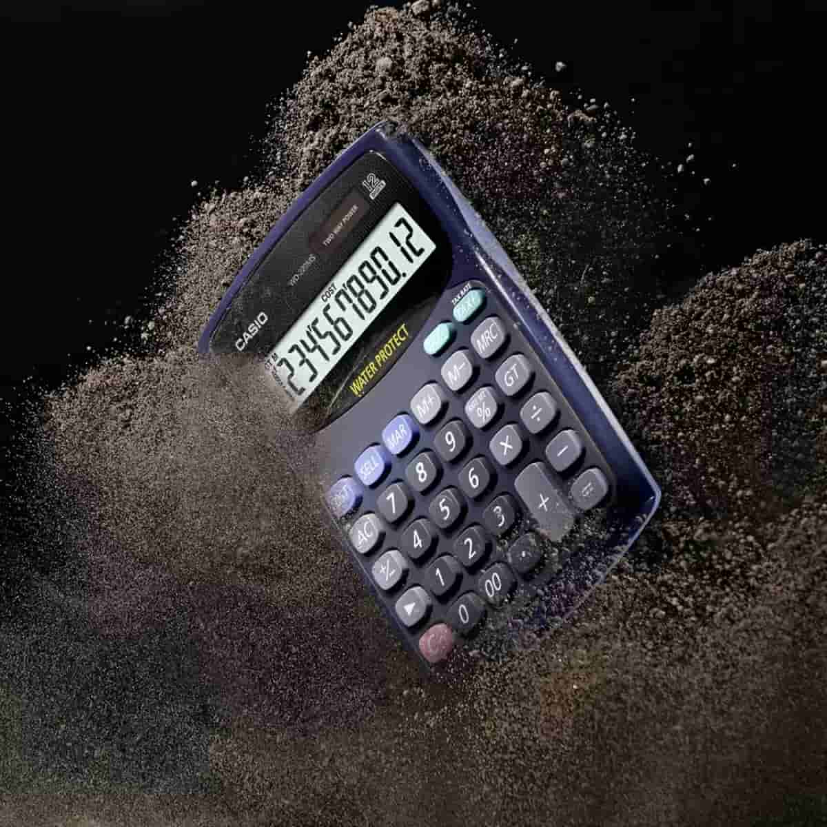 Casio WD-220MS Water Protected and Dust Proof Standard Calculator