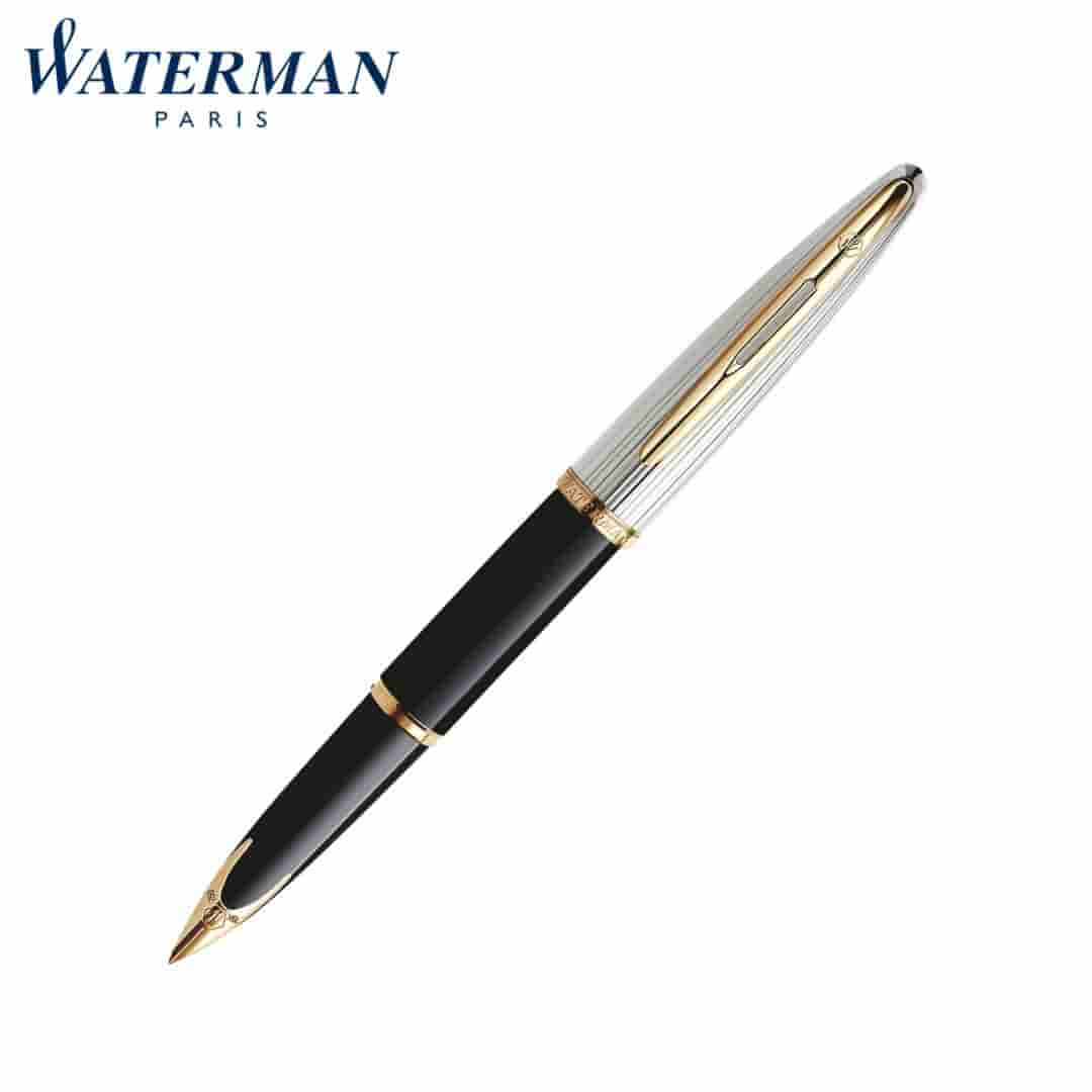 Waterman Carene Deluxe Black Gt Fountain Medium Pen