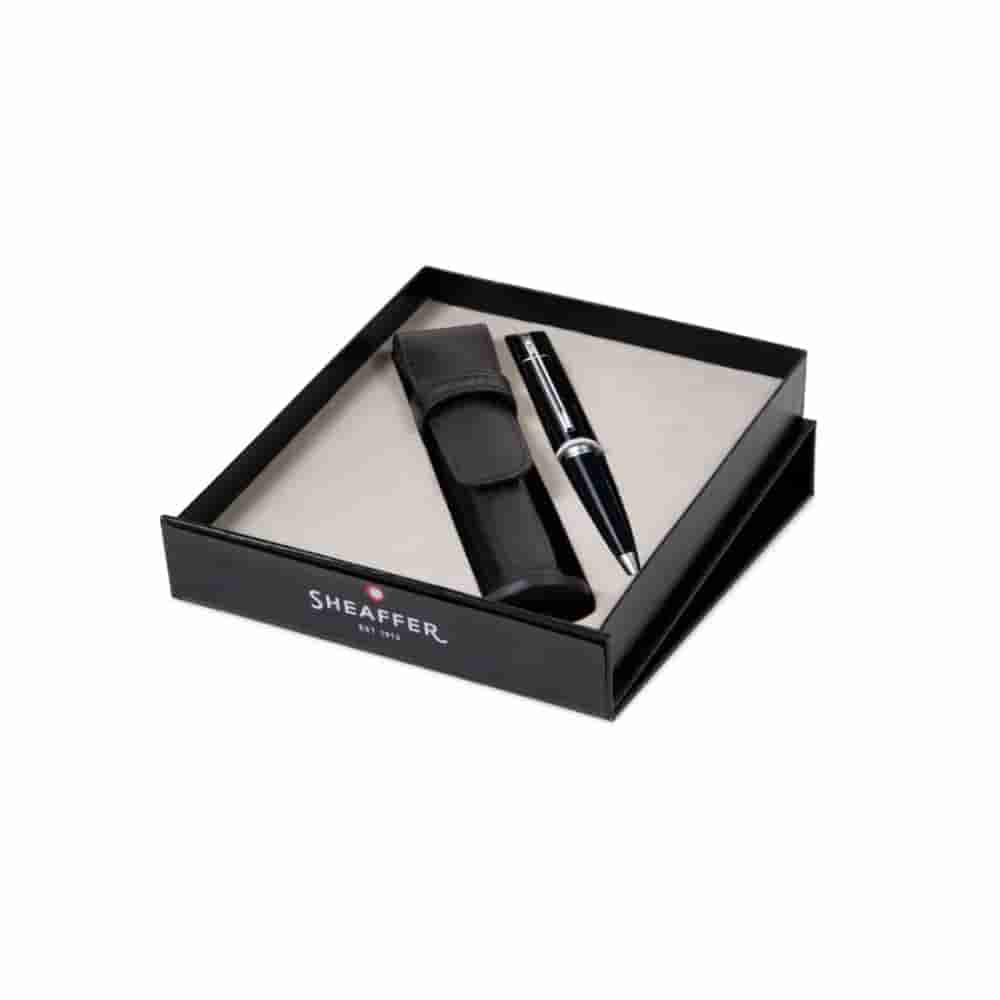 Sheaffer Gift Set Glossy Black 300 BP Pen &CT Pen Pouch