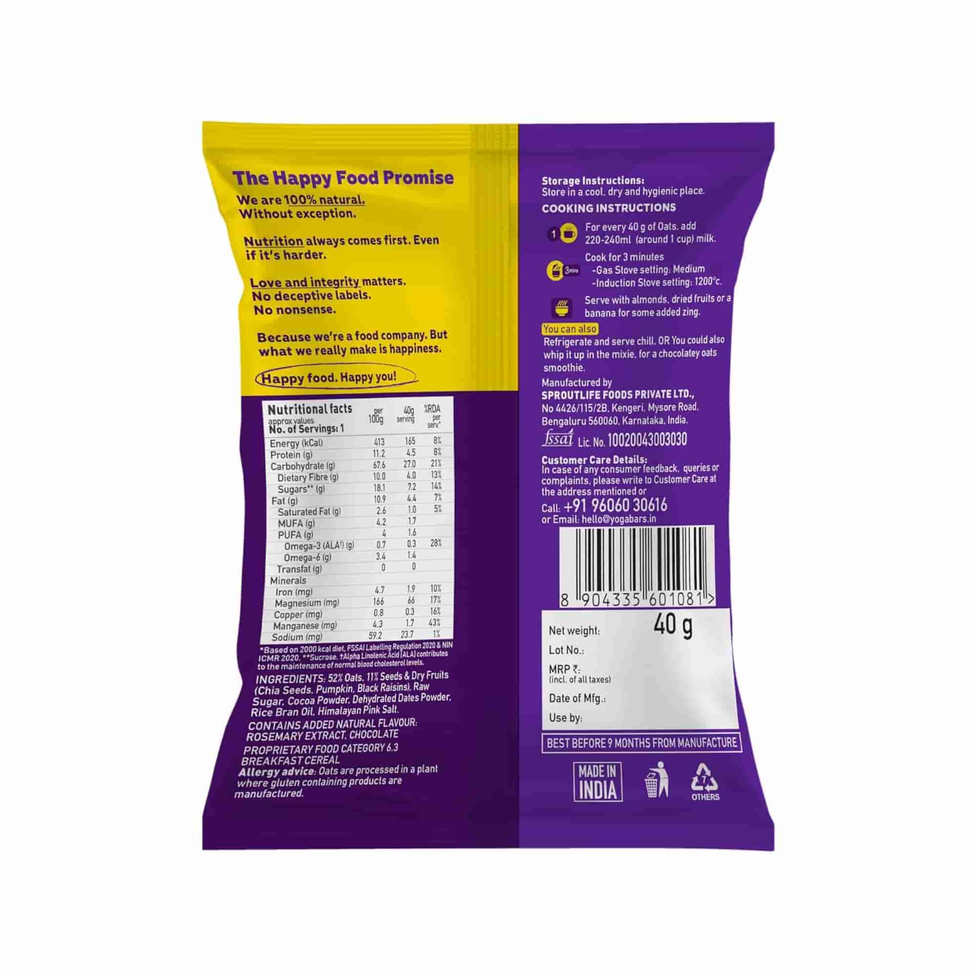 Super Oats - Dark Chocolate - 40g