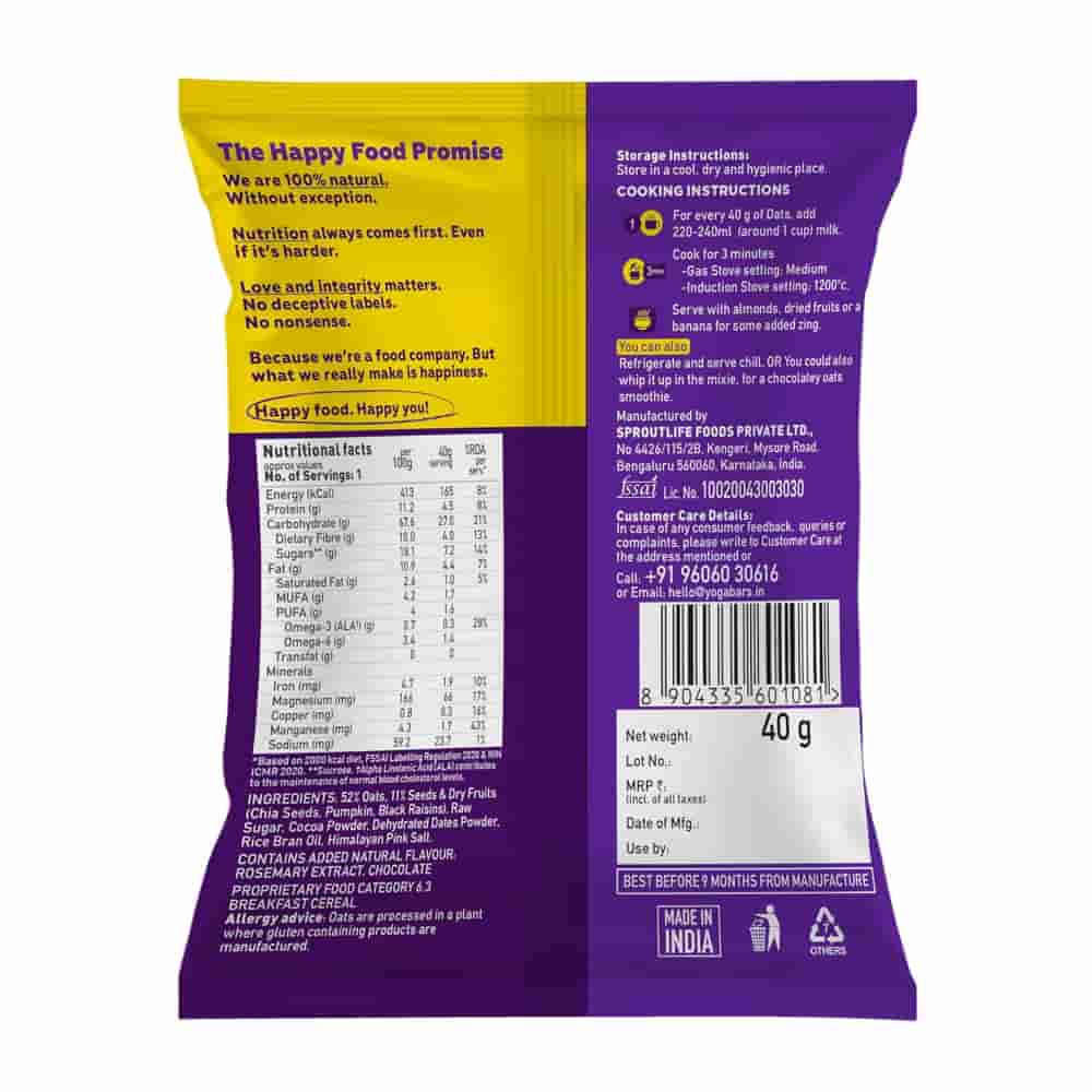 Yoga Bar Dark Chocolate Oats (40g)
