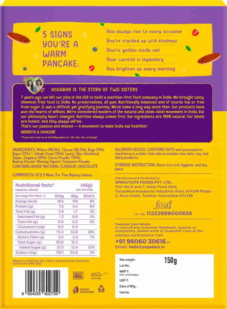 Yoga Bar Pancake Mix Dark Chocolate (150g)