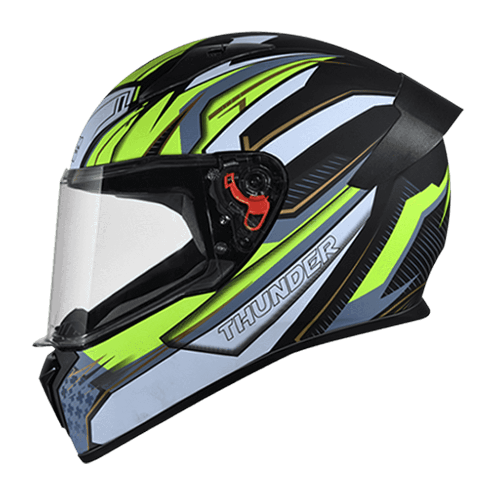 Studds Thunder D8 With Clear Visor Matt Black N5 L Helmet