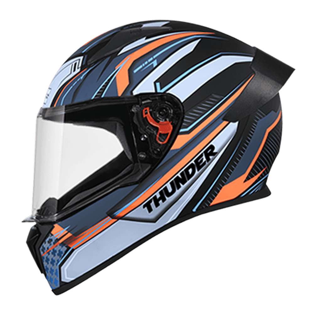 Studds Thunder D8 With Clear Visor Matt Black N4 L Helmet