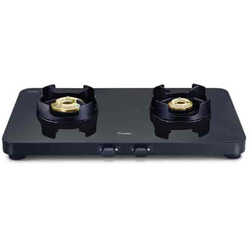 Prestige Edge Glass Manual Gas Stove 2 Burner