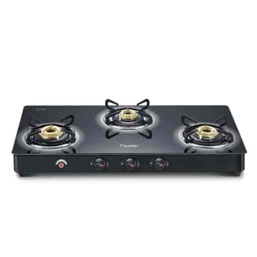 Prestige Royale Plus Schott Glass 3 Burner Gas Stove