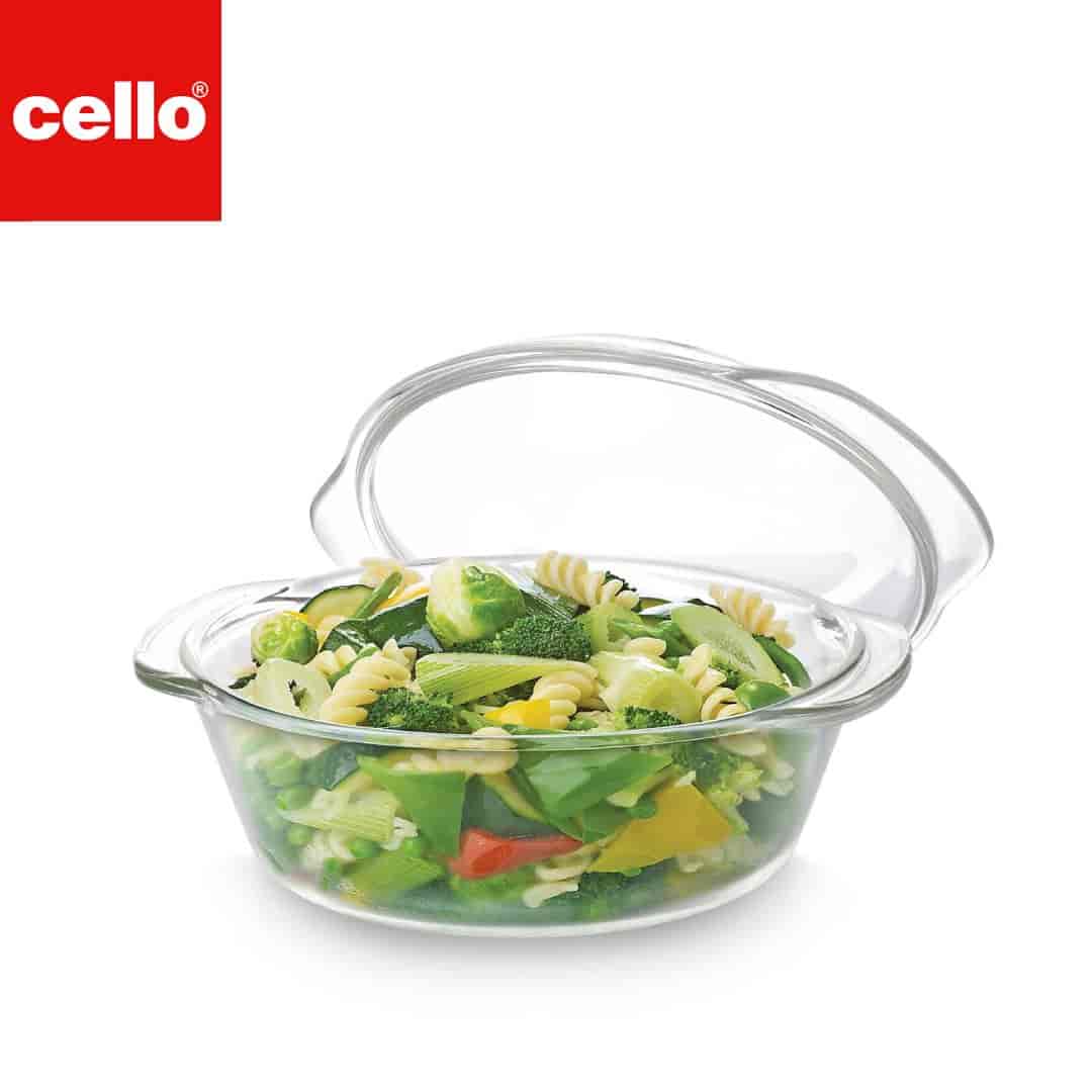 Angelica 2L Round Glass Casserole With Glass Lid