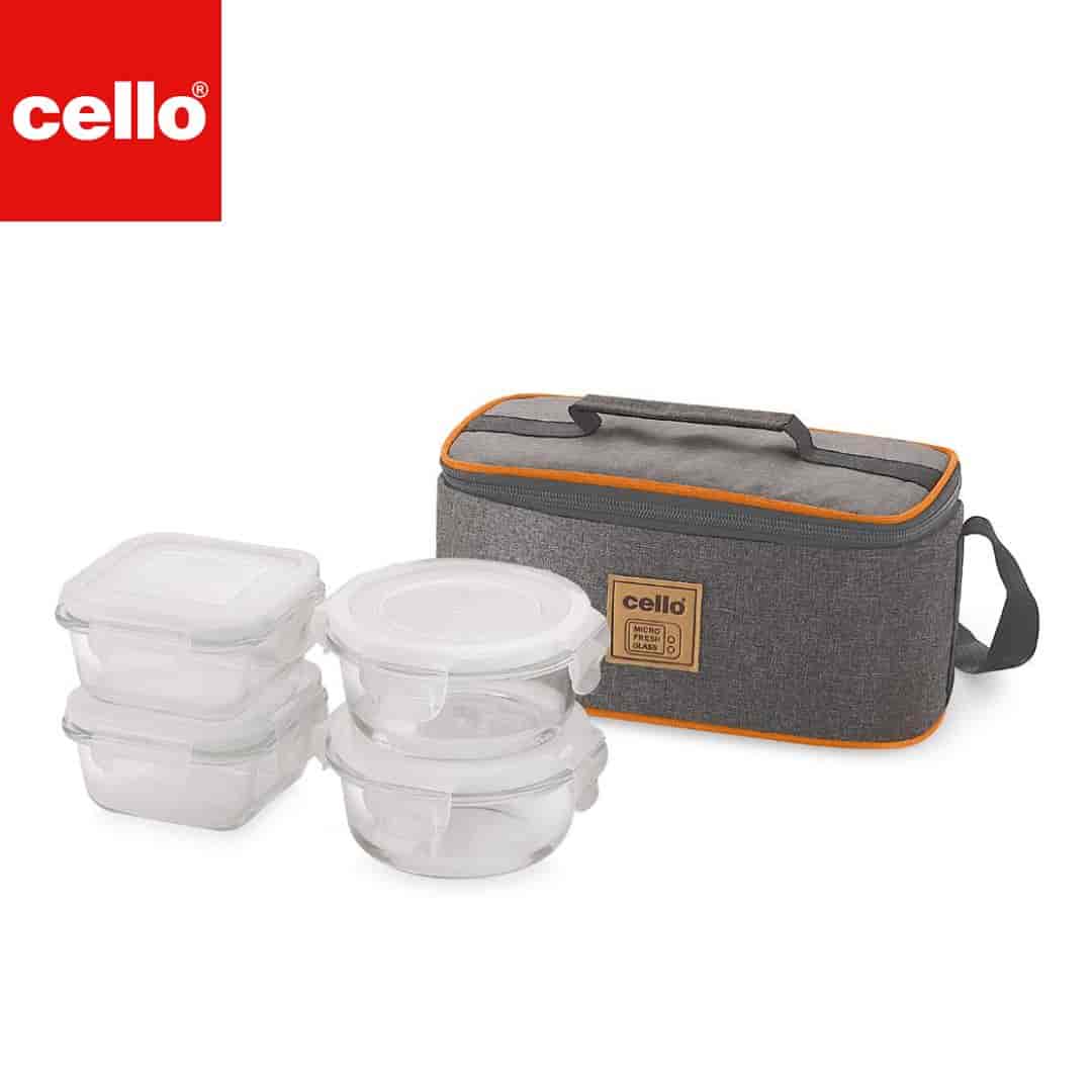 Royale Glass Lunch Box 4Pcs Set