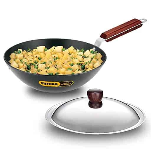 Hawkins ADL25S Deep-Fry Pan (Flat Bottom & Long Handle) 2.5 Ltr With SS Lid