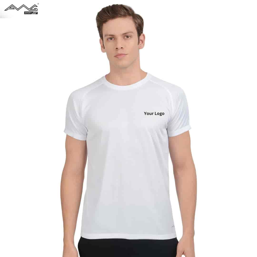 Awg I-Run Micro Dry Fit Round Neck T Shirt White