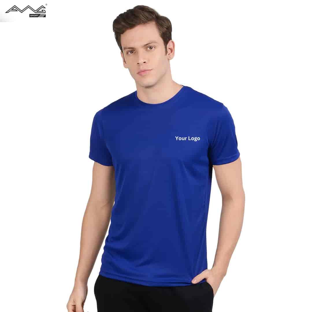 Awg Cotton Round Neck Super Bio T Shirt Blue