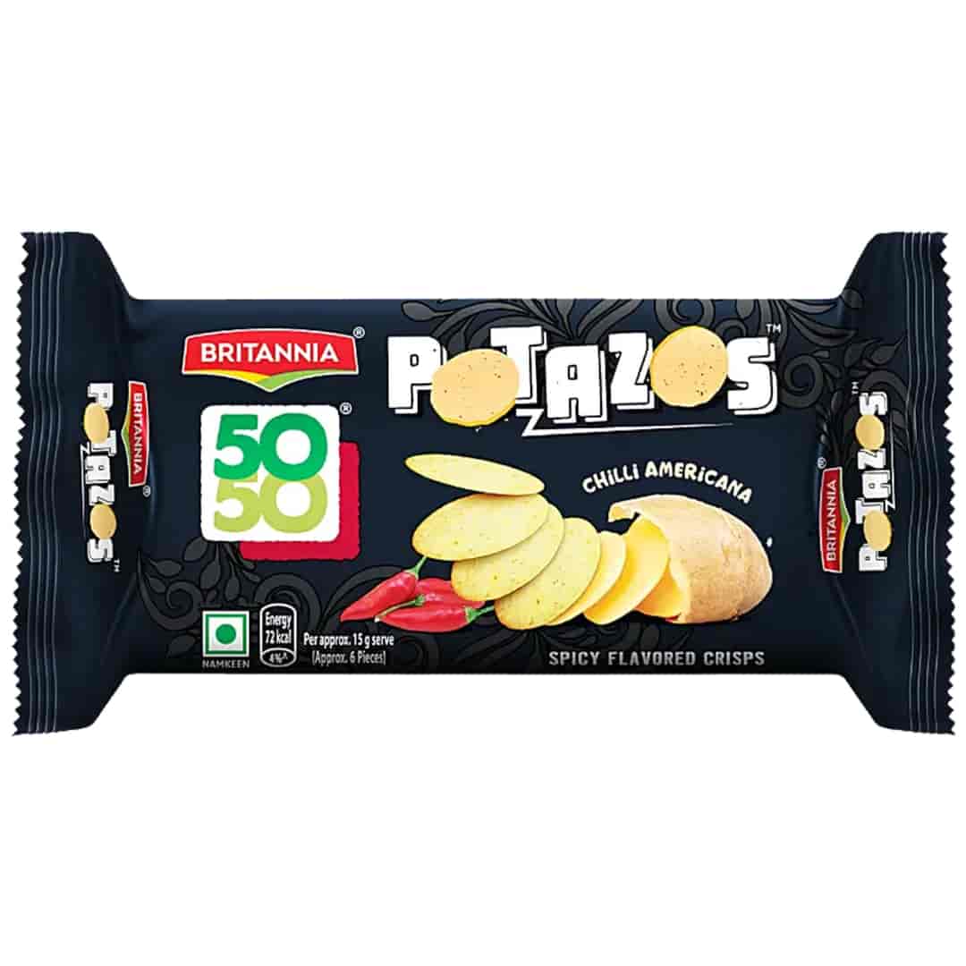 Britannia 50-50 Potazos CHILLI AMERICAN 71.5G