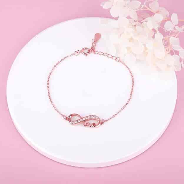 Rose Gold Love Knows No Bounds Infinity Bracelet