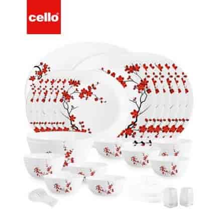 Cello Zarah Ds 37 Pcs - Cherry Blossom Dinnerware Set: Exquisite Tableware with a Floral Touch