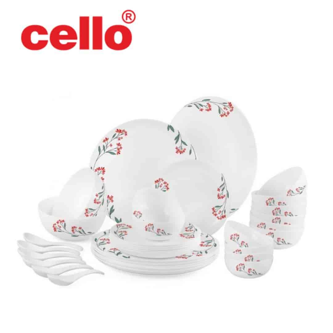 Make a Statement on Your Table: Cello Royale Ds 33 Pcs Dinner Set (Red Blossom)