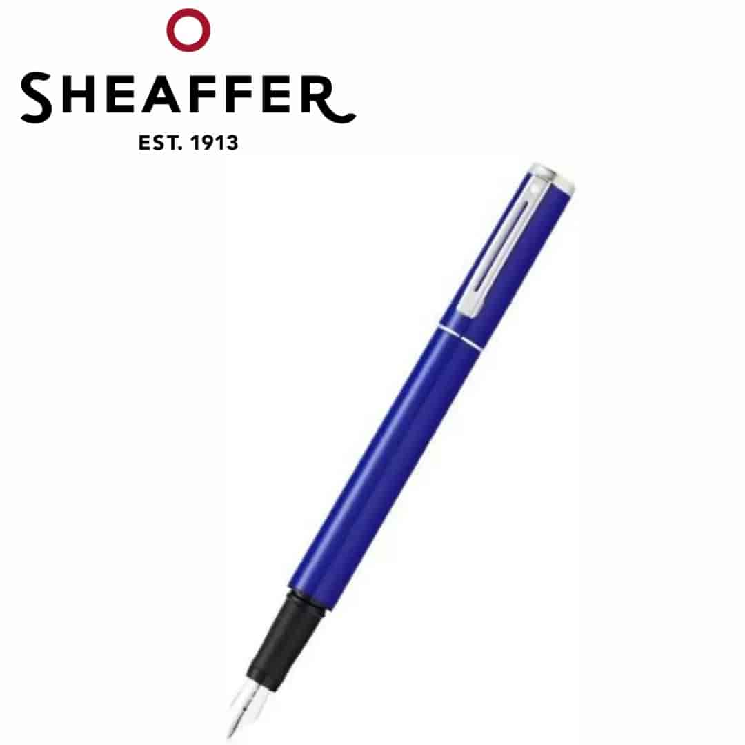 PEN SHEAFFER POP E9201 BLUE HIGH GLOSS RESIN BODY  WITH CHROME TRIM FP