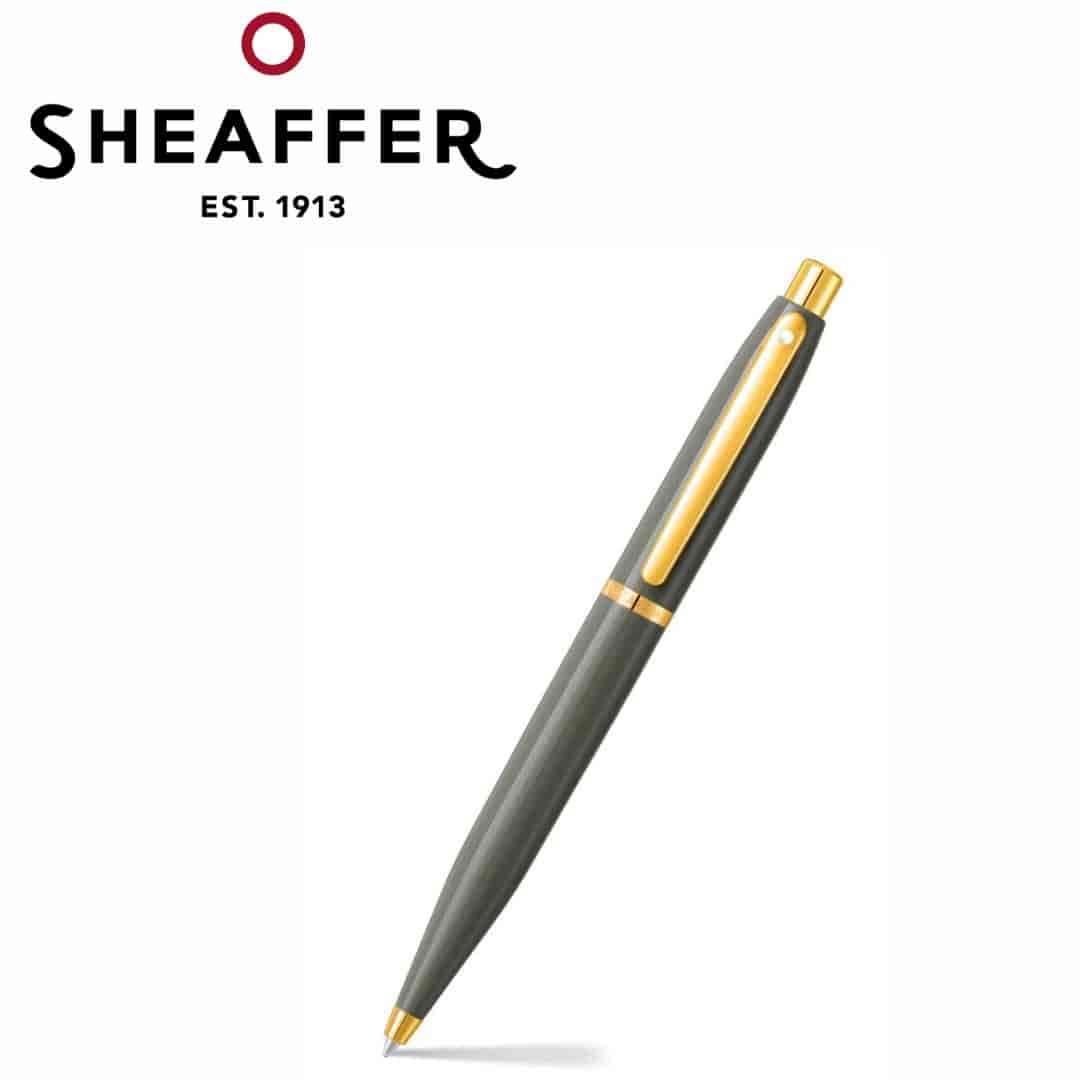 PEN SHEAFFER VFM E9427 LIGHT GREY WITH PVD GOLD  TRIM RB