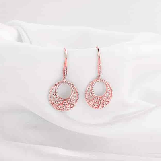 Rose Gold Crescent Affair Earrings