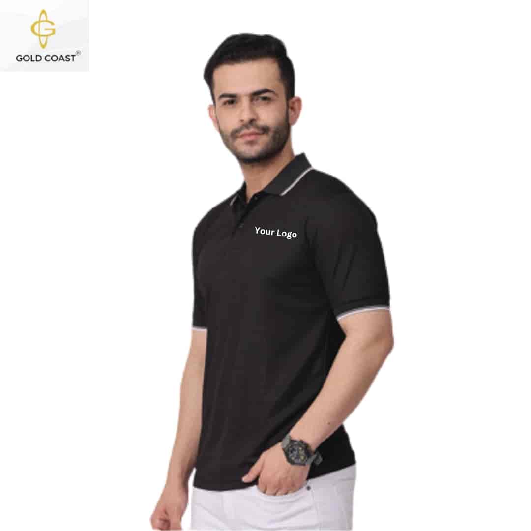 Gold Coast DotKnit Dri-Fit Polo T-Shirt - Black