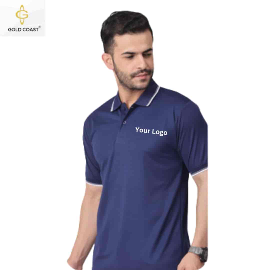 Gold Coast DotKnit Dri-Fit Polo T-Shirt - Navy Blue
