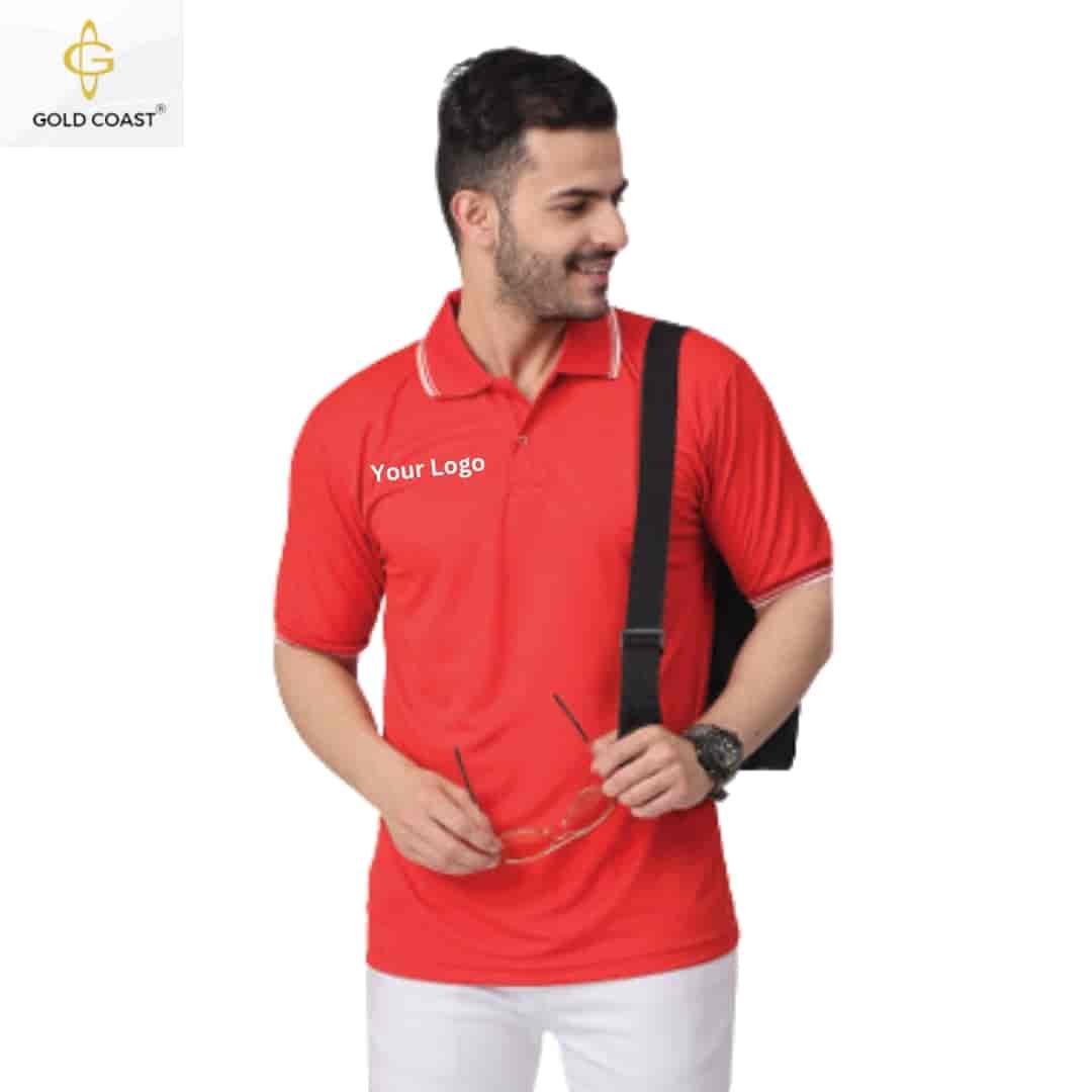 Gold Coast DotKnit Dri-Fit Polo T-Shirt - Red