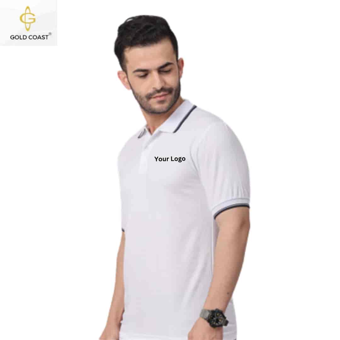 Gold Coast DotKnit Dri-Fit Polo T-Shirt - White