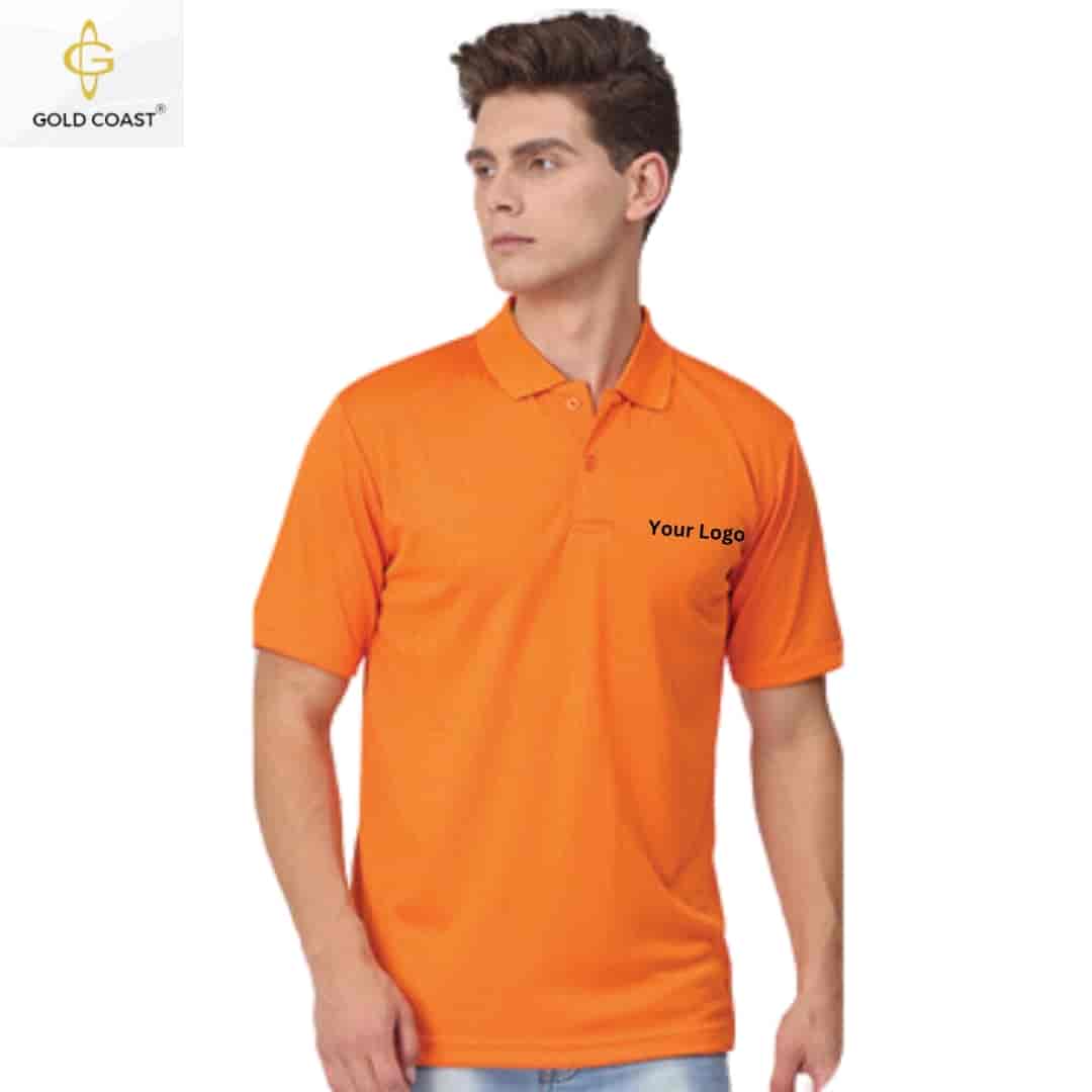 Gold Coast HoneyComb Dri-Fit Polo T-Shirt - Orange