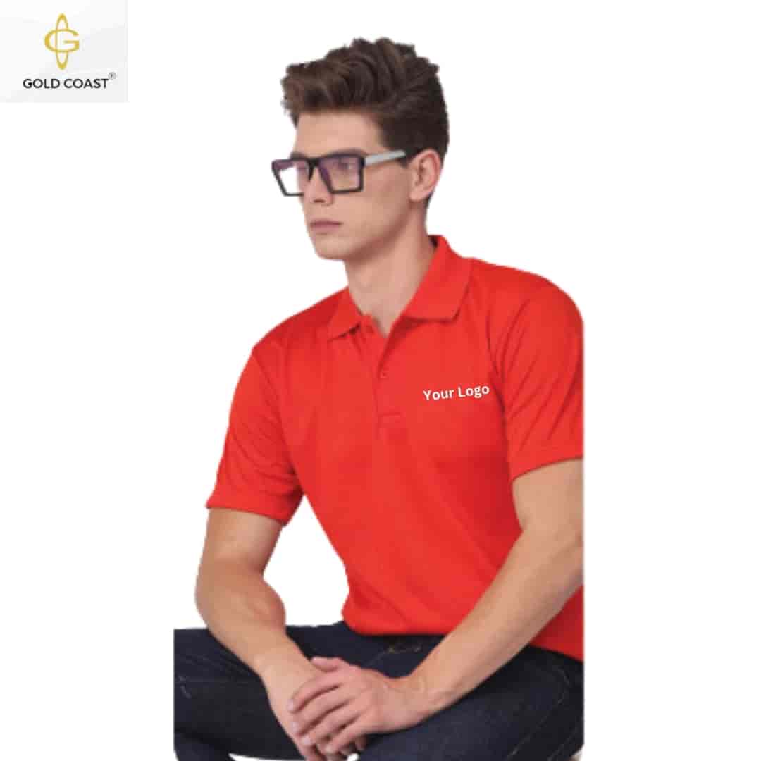 Gold Coast HoneyComb Dri-Fit Polo T-Shirt - Red