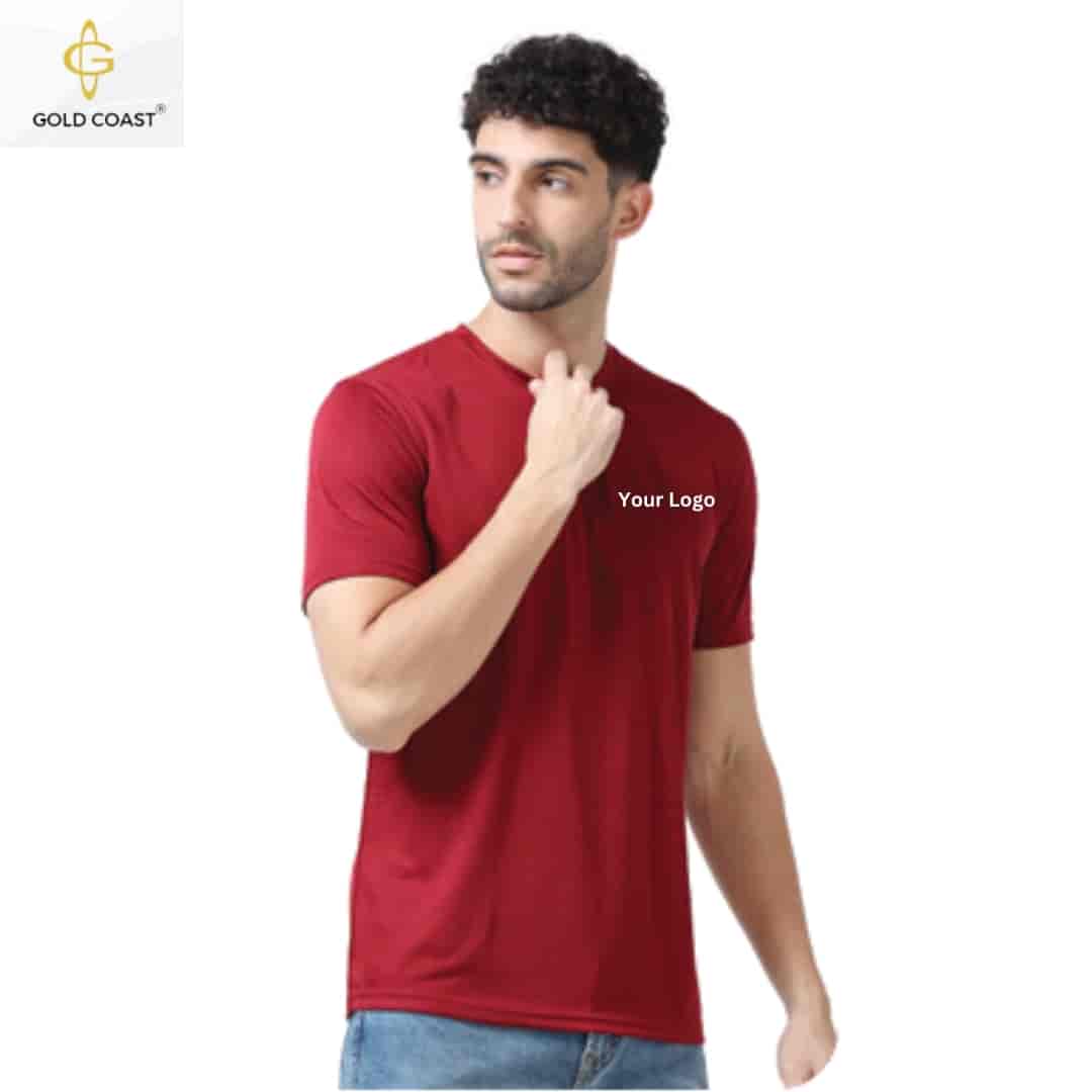Gold Coast DRI-FIT Dot-Knit Round Neck T-Shirt - Maroon