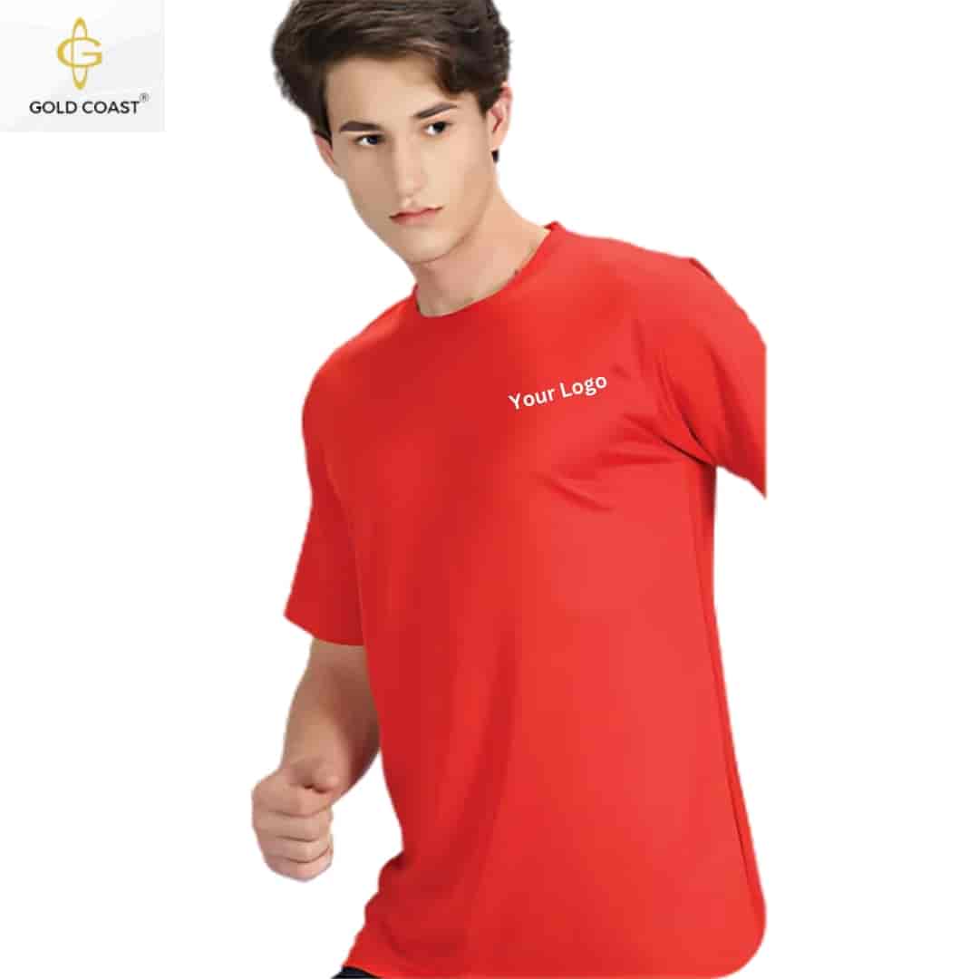 Gold Coast DRI-FIT Dot-Knit Round Neck T-Shirt - Red